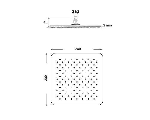 Верхний душ Migliore Rimini 29662 Хром