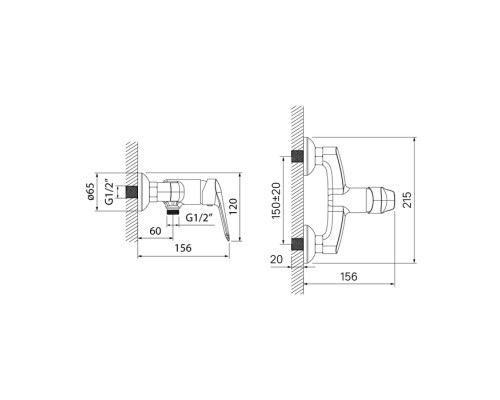 Смеситель для душа IDDIS Torr TORSB00i03