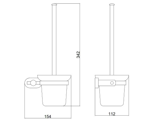 Ершик для унитаза Belz B905 B90510 Вороненая сталь