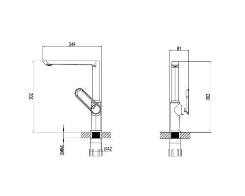 Смеситель Bien Hermes BE11009409 для кухонной мойки