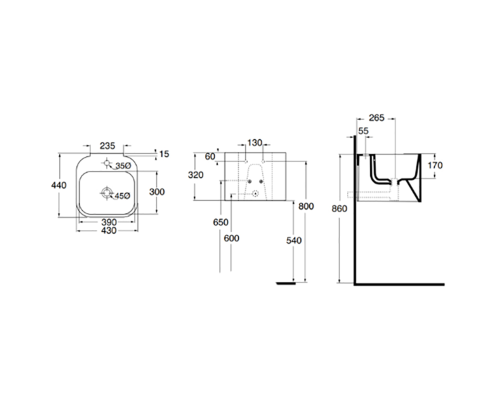 Раковина Azzurra Tandem 43 TALP04443T0M/(ULI200/1 bi)*1 Белая
