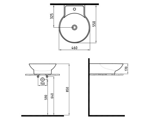 Раковина-чаша Bien Harmony 46 HRLG04601FD1W3000 Белая