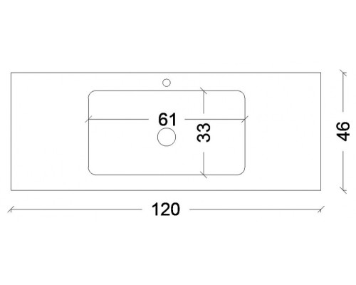 Столешница моноблок Armadi Art Vallessi 120 антрацит глянец керамика