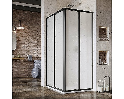 Душевая дверь Ravak Supernova SRV2-90 195 S 14V703O211 профиль Черный пластик Pearl