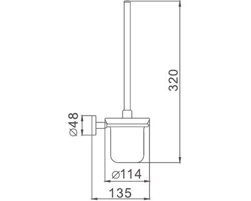 Ершик для унитаза Haiba HB8710 Черный