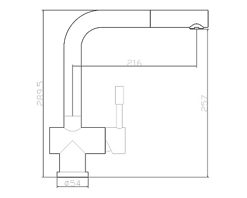 Смеситель для кухни Seaman Eco Venice SSN-0912P-SS (SSN-0912P) Сталь