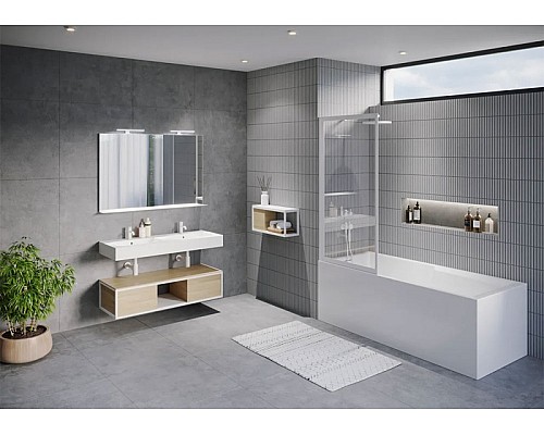 Шторка на ванну Riho Lucid GD501 80 G005046121 (GDB508B000) Черный