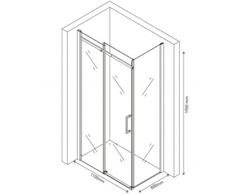 Душевой уголок Berges Melita 1100x800