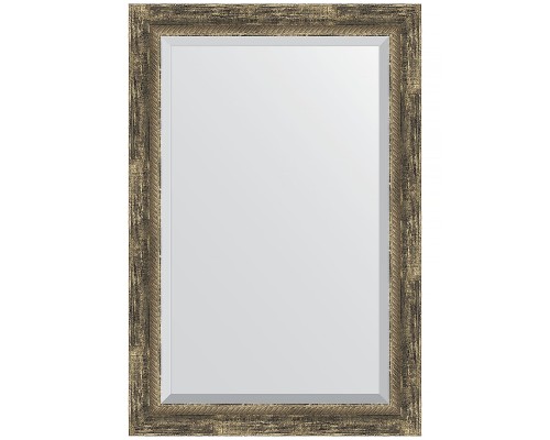 Зеркало Evoform Exclusive 93х63 BY 3434 с фацетом в багетной раме - Старое дерево с плетением 70 мм