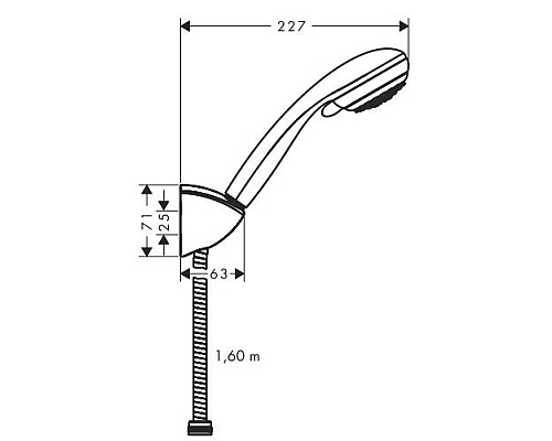 Душевой гарнитур Hansgrohe Crometta 85 Vario/Porter C 27559000