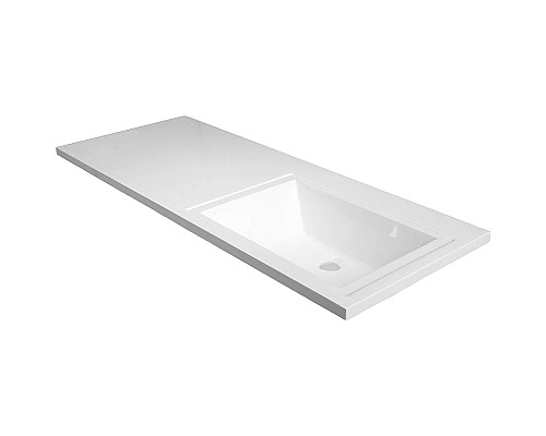 Раковина Эстет Даллас 100 R ФР-00002062 над стиральной машиной Белая