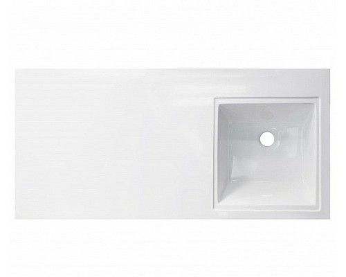 Раковина Эстет Даллас 100 R ФР-00002062 над стиральной машиной Белая