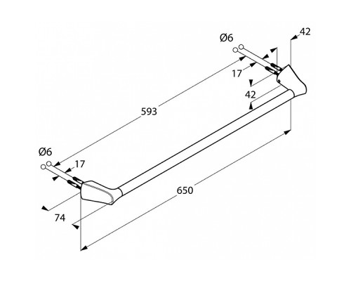 Полотенцедержатель Kludi Ambienta 5398005 Хром