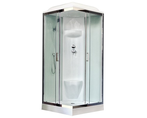 Душевая кабина Royal Bath HP 80х80 стекло прозрачное задняя стенка Белая