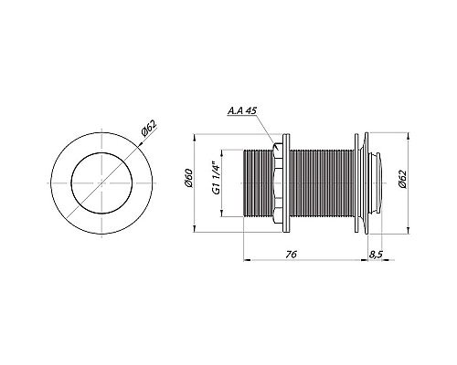 Донный клапан GPD PUP02 click-clack Хром