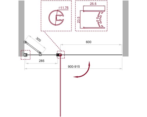 Шторка на ванну BelBagno UNO-V-11-90/150-C-Cr профиль Хром стекло прозрачное