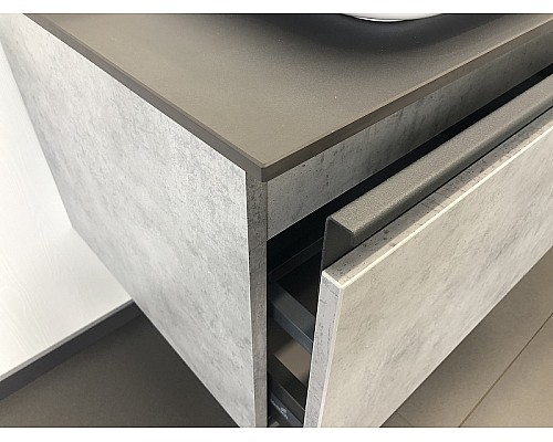 Тумба с раковиной Comforty Эдинбург 75 00004149066 подвесная Бетон светлый