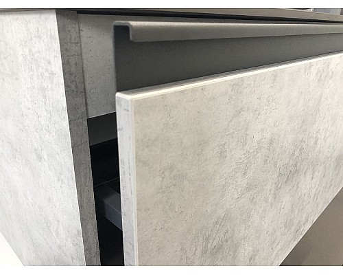 Тумба с раковиной Comforty Эдинбург 75 00004149066 подвесная Бетон светлый