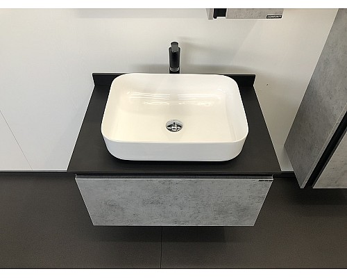 Тумба с раковиной Comforty Эдинбург 75 00004149066 подвесная Бетон светлый