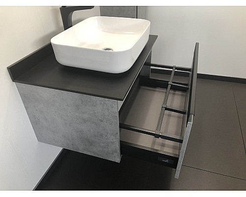 Тумба с раковиной Comforty Эдинбург 75 00004149066 подвесная Бетон светлый