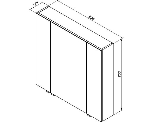 Зеркало-шкаф Aquanet Алвита 90 белый