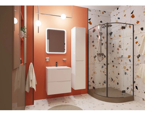 Тумба с раковиной Эстет Kare Luxe 60 ФР-00007074 подвесная Белая