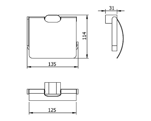 Бумагодержатель с крышкой LANGBERGER 24041A