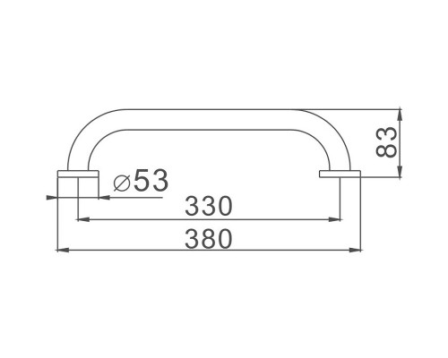 Поручень Haiba HB1718 Хром