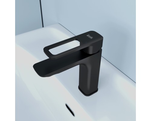 Смеситель для умывальника IDDIS Slide черный SLIBL00i01