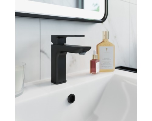 Смеситель для умывальника IDDIS Slide черный SLIBL00i01