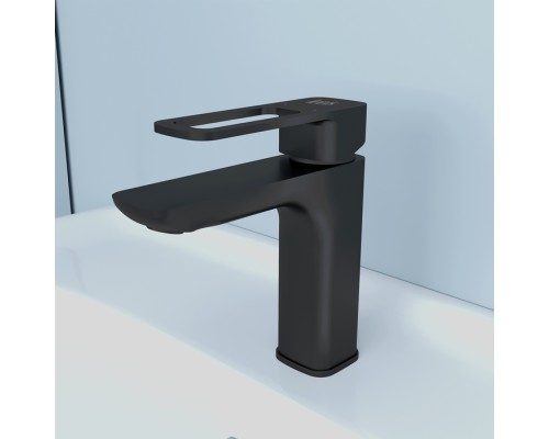 Смеситель для умывальника IDDIS Slide черный SLIBL00i01