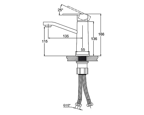 Смеситель для раковины KAISER Sonat 34511