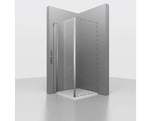 Душевая стенка RGW Z-050-3 90 352205309-11 профиль Хром стекло прозрачное