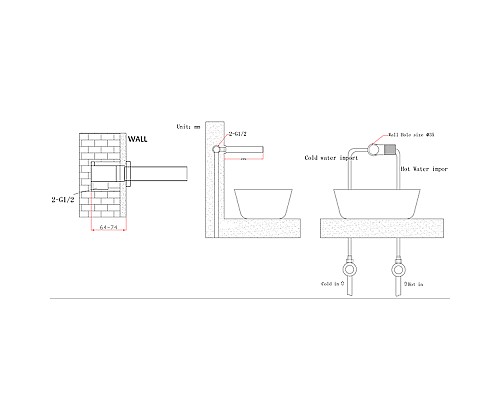 Смеситель для раковины Bronze de Luxe Avantgarde 2021RH Черный Красный