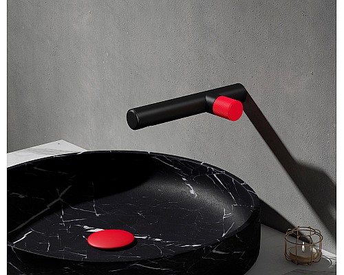 Смеситель для раковины Bronze de Luxe Avantgarde 2021RH Черный Красный