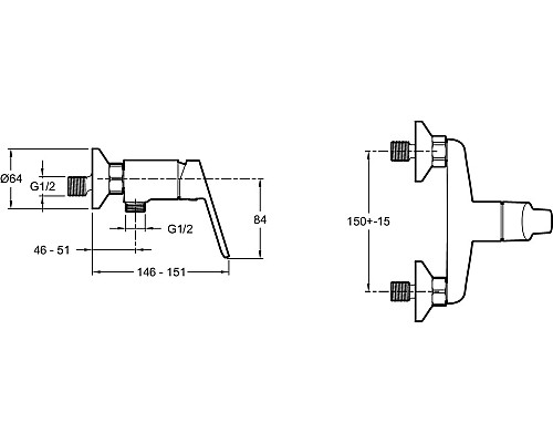 Смеситель для душа Jacob Delafon Aime E29870-BL Черный матовый