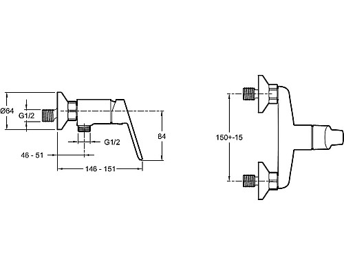 Смеситель для душа Jacob Delafon Aime E29870-BL Черный матовый