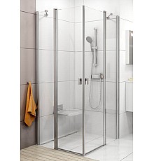 Душевой уголок Ravak Chrome 1QV40100Z1 80 белый прозрачный