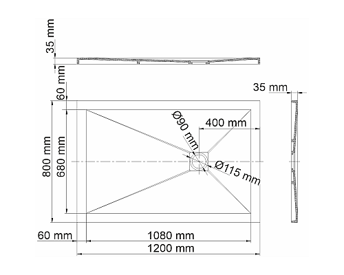Поддон из искусственного камня WasserKRAFT Aller 120x80 10T06 Слоновая кость матовая Поддон из искусственного камня WasserKRAFT Aller 120x80 10T06 Слоновая кость матовая