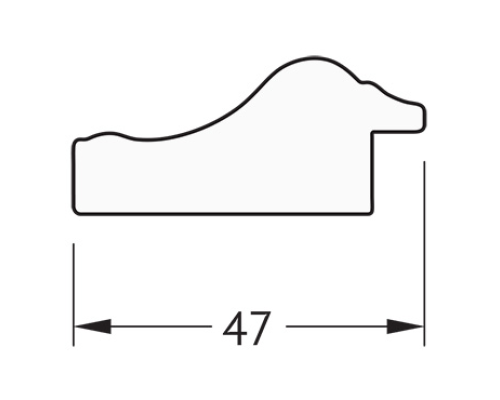Зеркало Evoform Definite 142х52 BY 1068 в багетной раме - Сусальное золото 47 мм