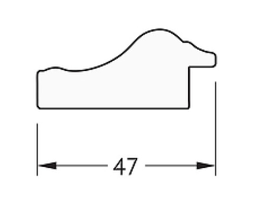 Зеркало Evoform Definite 142х52 BY 1068 в багетной раме - Сусальное золото 47 мм