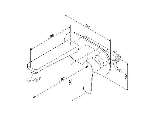 Смеситель для раковины AM.PM Gem F90A72222 Черный матовый