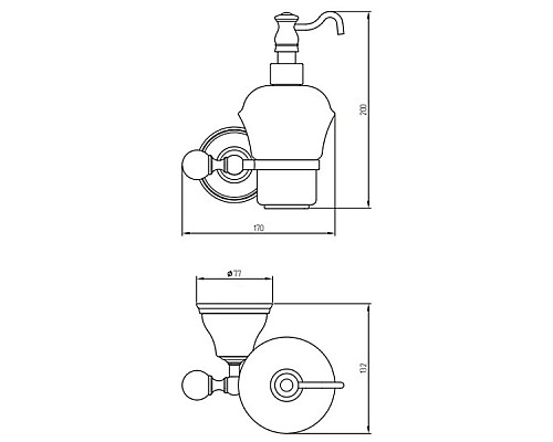 Дозатор для жидкого мыла Migliore Provance 17690 Золото Белый