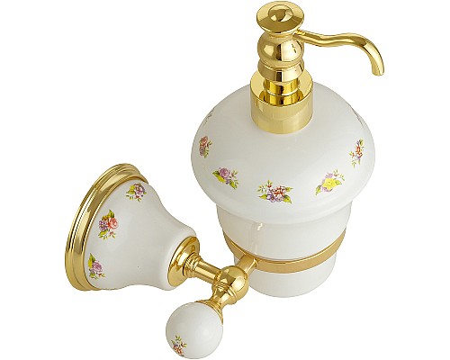 Дозатор для жидкого мыла Migliore Provance 17690 Золото Белый