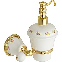 Дозатор для жидкого мыла Migliore Provance 17690 Золото Белый