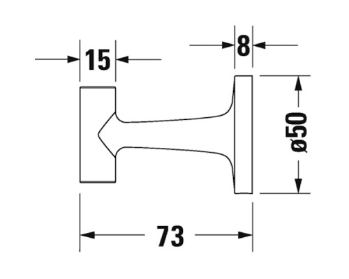 Крючок Duravit Starck T 0099294600 Черный матовый