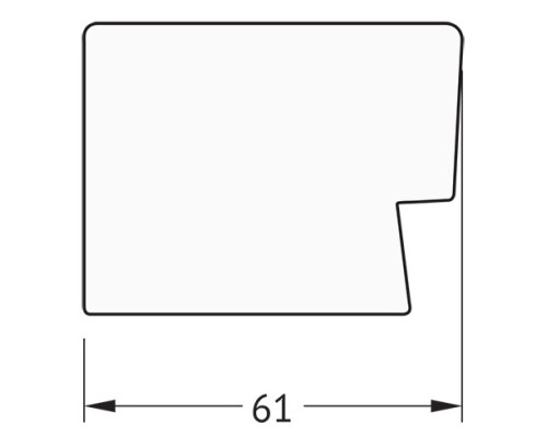 Зеркало Evoform Definite 154х74 BY 3332 в багетной раме - Алюминий 61 мм