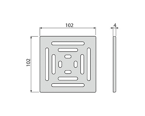Решетка AlcaPlast MPV012 нержавеющая сталь