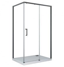Душевой уголок Cerutti SPA Vito 110x80 B R профиль Черный стекло прозрачное