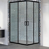 Душевой уголок Royal Bath HPD 120х90 RB9120HPD-C-BL профиль Черный стекло матовое